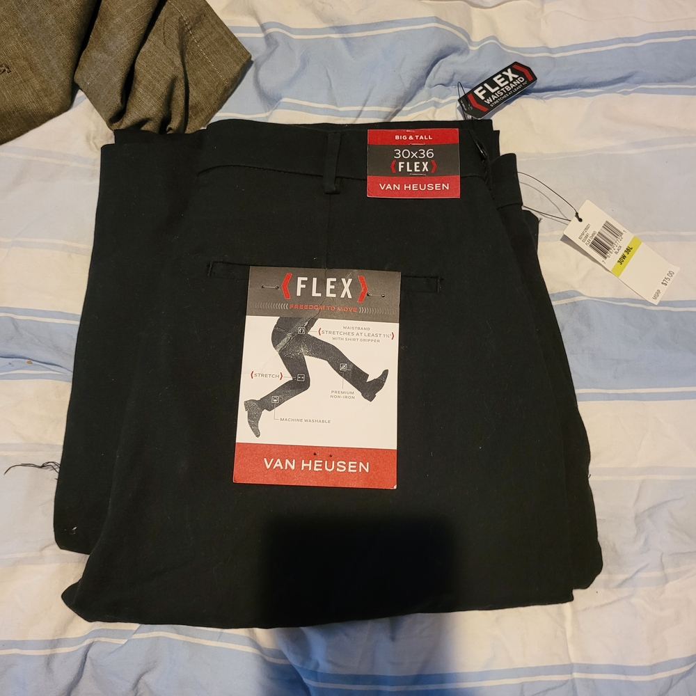 Van Heusen Black Dress Pants for Men